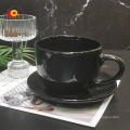 Nordic Ins Style Ceramic Black Milk Tea tasses et soucoupes pour le bureau